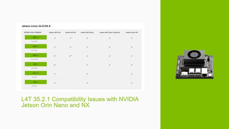 L4T 35.2.1 Compatibility Issues with NVIDIA Jetson Orin Nano and NX ...