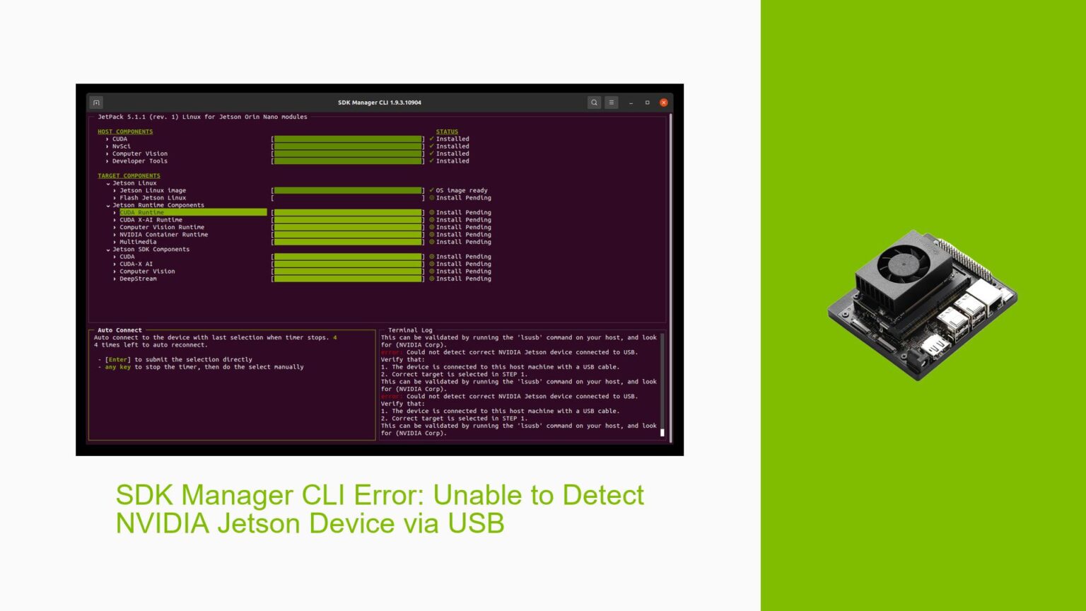 SDK Manager CLI Error: Unable to Detect NVIDIA Jetson Device via USB ...