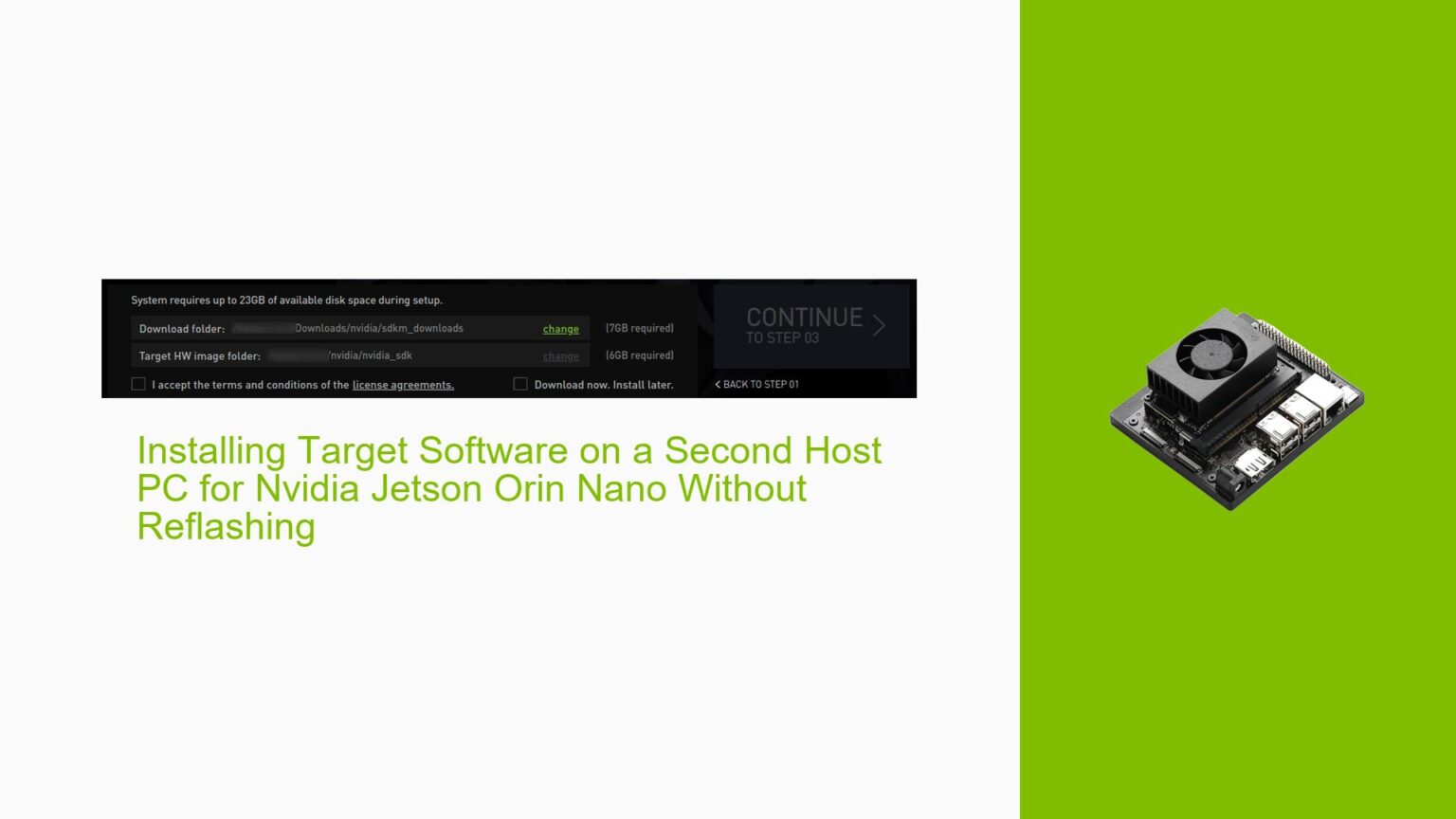 Installing Target Software on a Second Host PC for Nvidia Jetson Orin ...