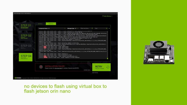 no devices to flash using virtual box to flash jetson orin nano - Help ...