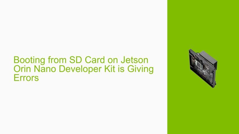 Booting from SD Card on Jetson Orin Nano Developer Kit is Giving Errors ...