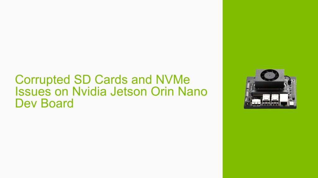 Corrupted SD Cards and NVMe Issues on Nvidia Jetson Orin Nano Dev Board ...